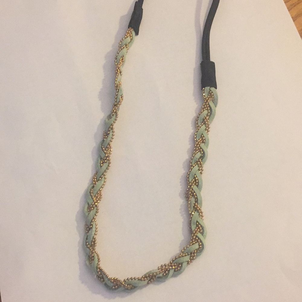 Light Blue & Gold Chain Grecian Headband